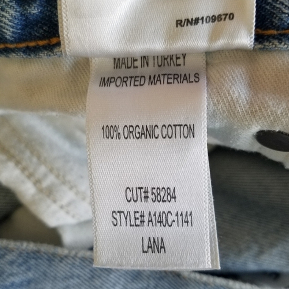 Agolde Lana Straight Legs Jeans Button Fly in Riptide Size 24 - Picture 14 of 16